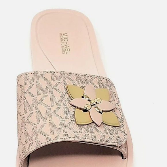 Nitb Michael Kors charmed mini logo slide sandals - Picture 5 of 7